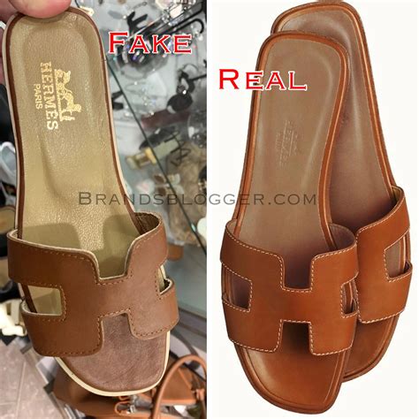 hermes oran sandals fake vs real|real hermes oran slides.